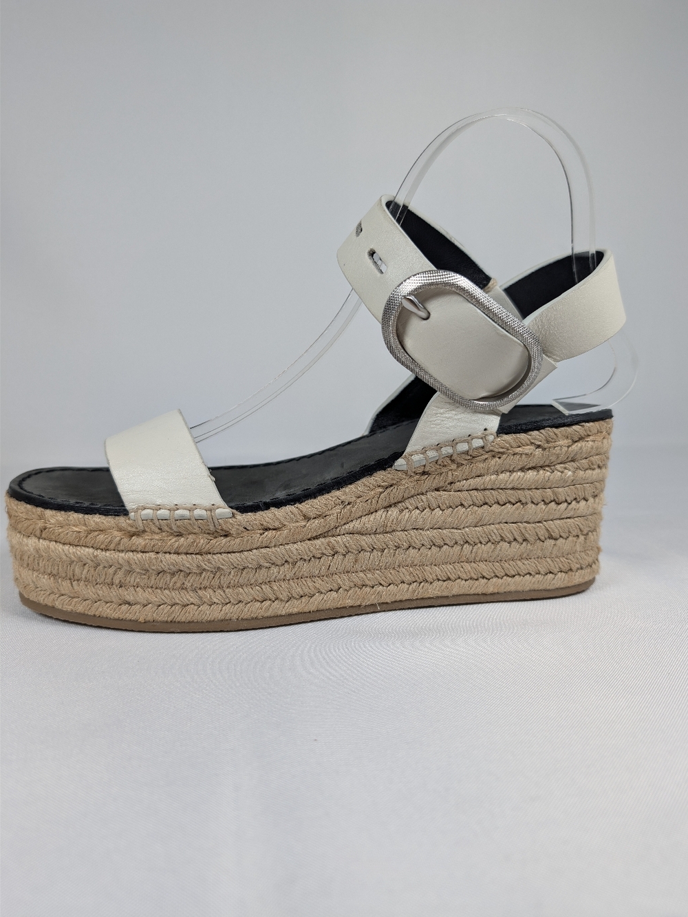 Rag & Bone August Platform Espadrille White Leather EU 39 US 9 Women Sandal